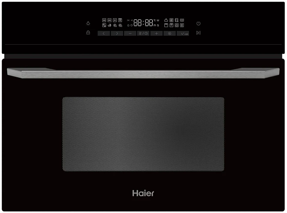 Компактный духовой шкаф с СВЧ Haier HMX-BDC399B — фотография 1