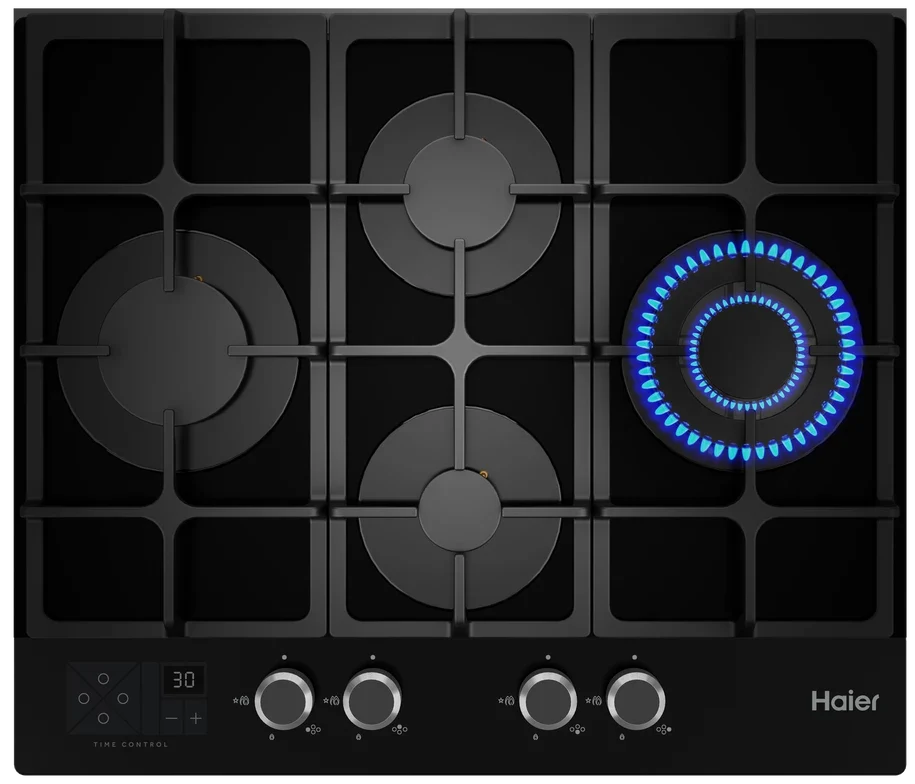 Газовая варочная панель Haier HHX-G64CWSB — фотография 1