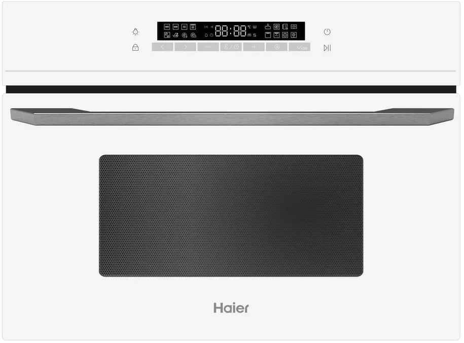 Компактный духовой шкаф с СВЧ Haier HMX-BDC399W — фотография 1