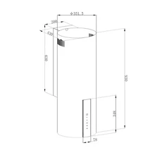 Цилиндрическая вытяжка Korting KHC 35969 DX Cylinder — фотография 3