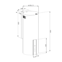 Цилиндрическая вытяжка Korting KHC 35969 DN Cylinder — фотография 3