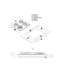 Газовая стеклянная варочная панель Korting HGG 6420 CN — фотография 4