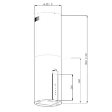 Островная вытяжка Korting KHA 35808 DW Cylinder — фотография 3