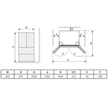 Четырехдверный холодильник Korting KNFF 82535 X — фотография 21