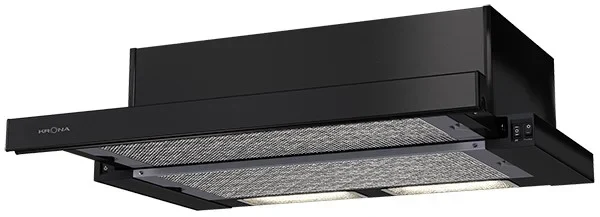 Телескопическая вытяжка KRONA KAMILLA 600 black (1 мотор)