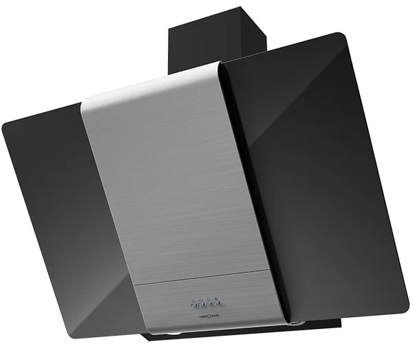 Наклонная вытяжка KRONA TALLI 900 inox/black glass 3P — фотография 1