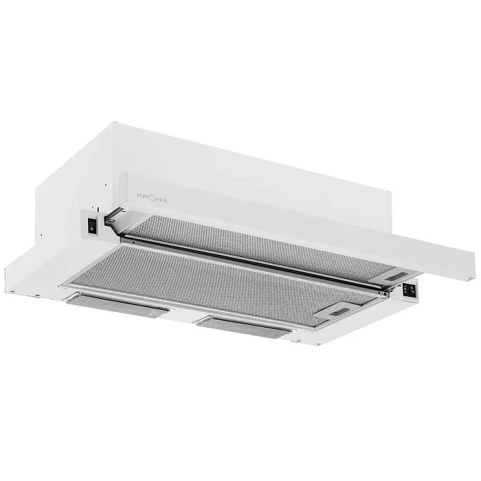 Телескопическая вытяжка KRONA VENDY 600 WHITE (1 мотор) — фотография 1