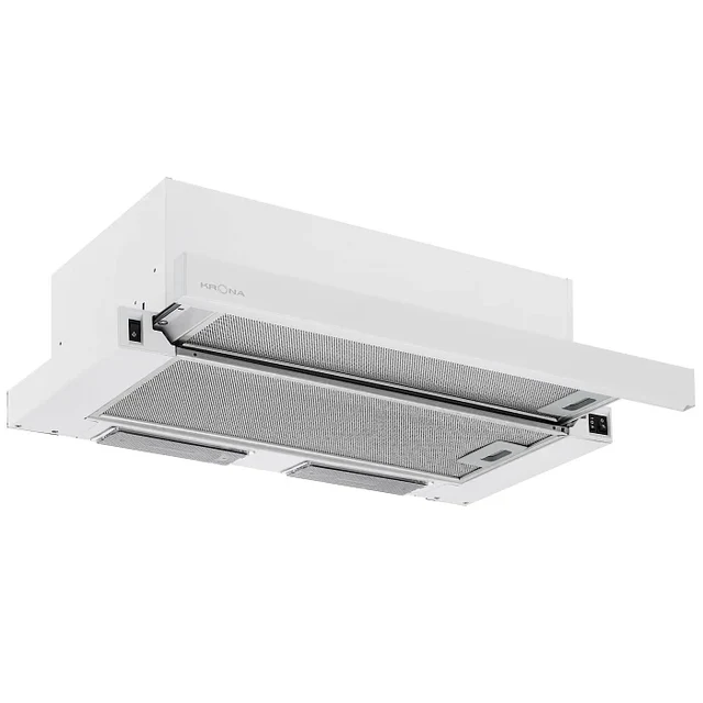 Телескопическая вытяжка KRONA VENDY 600 WHITE (1 мотор)