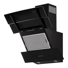Наклонная вытяжка KRONA INGA 600 black push button — фотография 4