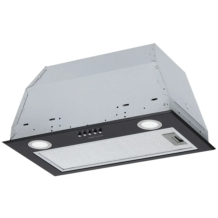 Полновстраиваемая вытяжка KRONA AMBRA 600 black PB — фотография 1