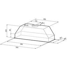 Полновстраиваемая вытяжка KRONA RUNA 600 inox S — фотография 12