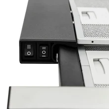Телескопическая вытяжка KRONA Kamilla slim 600 black/inox (2 мотора) — фотография 9