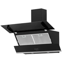 Наклонная вытяжка KRONA IRIDA 900 black push button — фотография 3