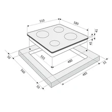 Электрическая варочная панель KRONA CELLO 60 BL/S — фотография 14