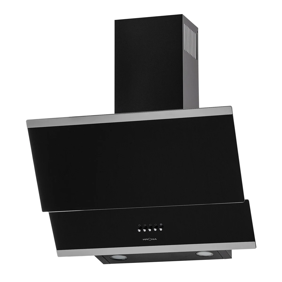 Наклонная вытяжка KRONA IRIDA 600 black push button — фотография 1
