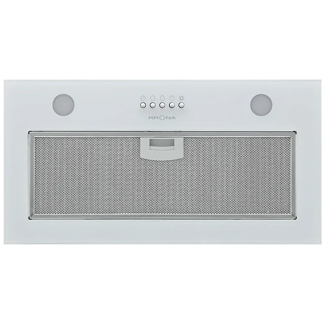 Полновстраиваемая вытяжка KRONA LUISA 600 GLASS WHITE PB