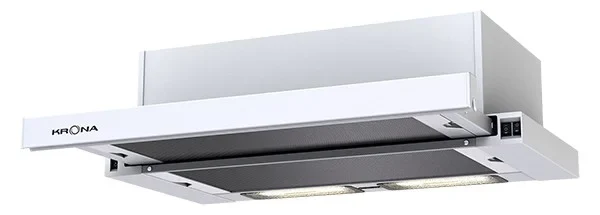 Телескопическая вытяжка KRONA UNA 600 white PB — фотография 1