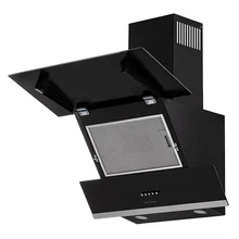 Наклонная вытяжка KRONA IRIDA 600 black push button — фотография 4