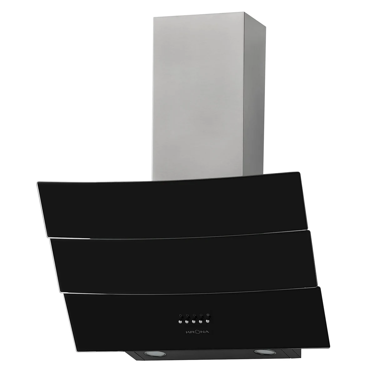 Наклонная вытяжка KRONA INGA 600 inox/black push button — фотография 1