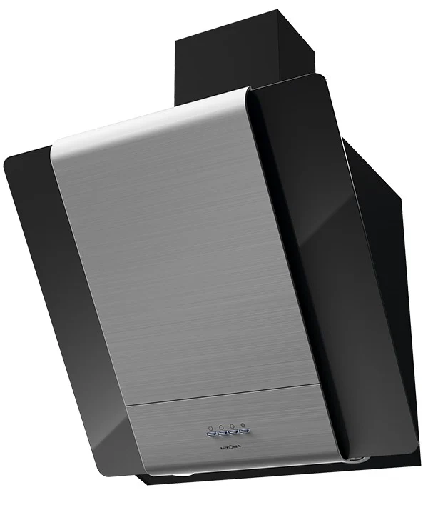 Наклонная вытяжка KRONA TALLI 600 inox/black glass 3P — фотография 1
