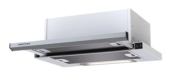 Телескопическая вытяжка KRONA KAMILLA slim 600 INOX ( 2 мотора)