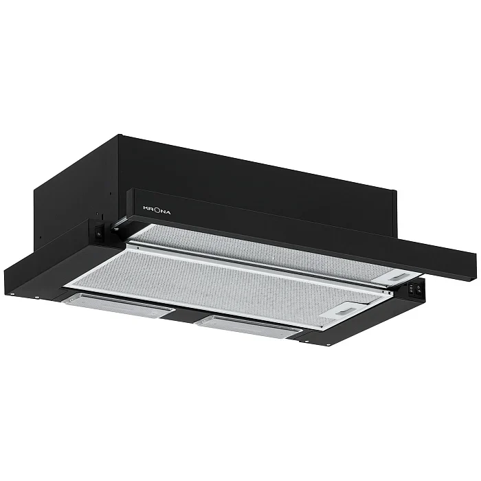 Телескопическая вытяжка KRONA VENDY 600 BLACK (1 мотор) — фотография 1