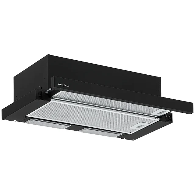 Телескопическая вытяжка KRONA VENDY 600 BLACK (1 мотор)