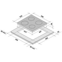 Индукционная варочная панель KRONA FORTE 60 BL — фотография 14