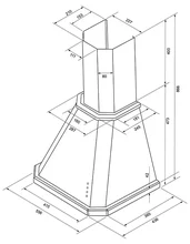 Купольная вытяжка KRONA NEYA 600 structural ivory PB — фотография 4