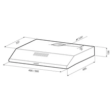 Плоская вытяжка KRONA OLIVIA 600 inox PB — фотография 12
