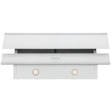 Наклонная вытяжка KRONA IRIDA 900 white push button — фотография 9