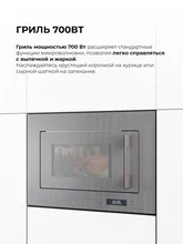 Микроволновая печь встраиваемая LEX BIMO 20.07N GREY — фотография 4
