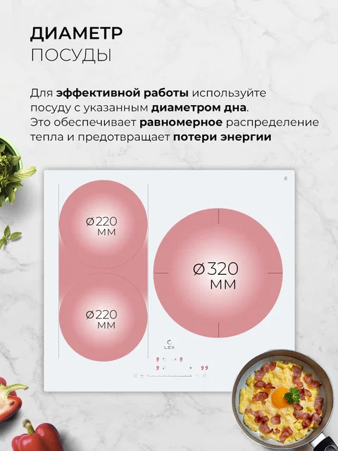 Варочная панель индукционная LEX EVI 631A WH
