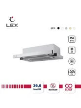 Вытяжка кухонная встраиваемая LEX Hubble 500 Inox — фотография 1