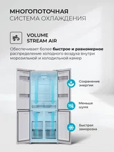 Холодильник трехкамерный отдельностоящий с инвертором LEX LCD432WID — фотография 5