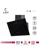 Вытяжка кухонная наклонная LEX Mika G 500 Black — фотография 1