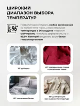 Узкая стиральная машина с инвертором и паром LEX LWM06010BLIDsmall — фотография 4