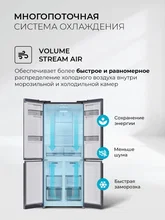 Холодильник трехкамерный отдельностоящий с инвертором LEX LCD432GrID — фотография 5