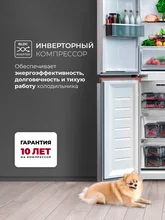 Холодильник трехкамерный отдельностоящий с инвертором LEX LCD450WOrID — фотография 2
