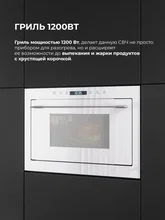 Микроволновая печь встраиваемая LEX BIMO 25.03N WHITE — фотография 4