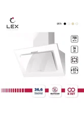 Вытяжка кухонная наклонная LEX Mika 600 White — фотография 1