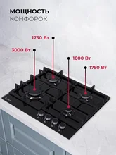 Варочная панель газовая LEX GVG 642-1 BBL — фотография 3