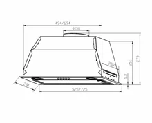 Вытяжка кухонная встраиваемая LEX GS BLOC P 600 GREY — фотография 3