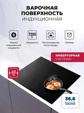 Варочная панель индукционная с инвертором LEX HI 6040A I BL — фотография 1