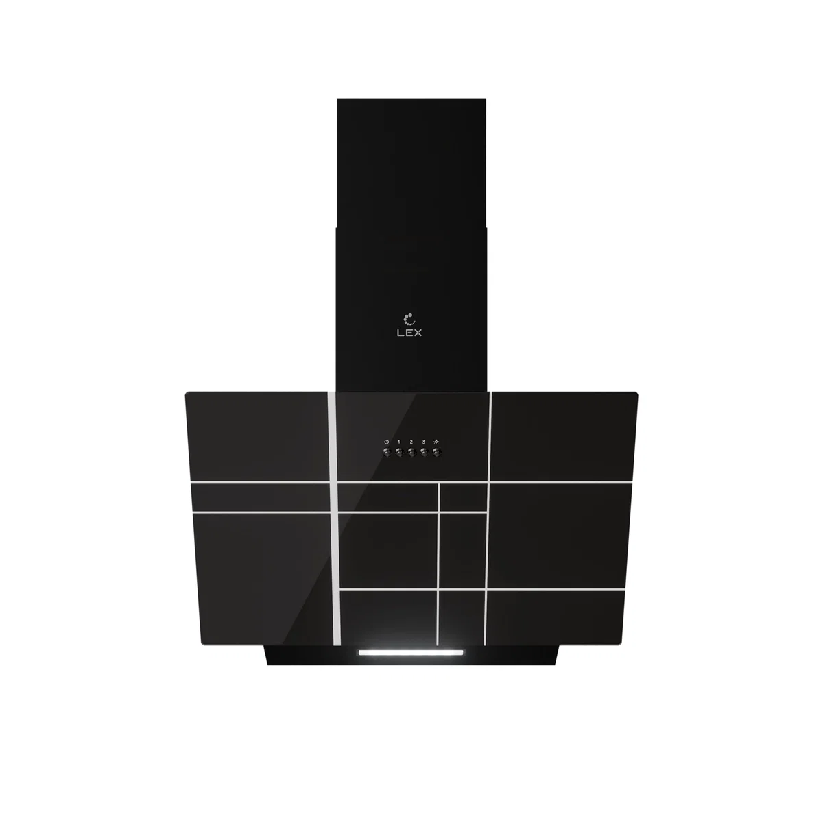 Вытяжка кухонная наклонная LEX MOZA 600 R1 Black — фотография 1