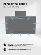 Вытяжка кухонная наклонная LEX Mio 600 Grey — фотография 3