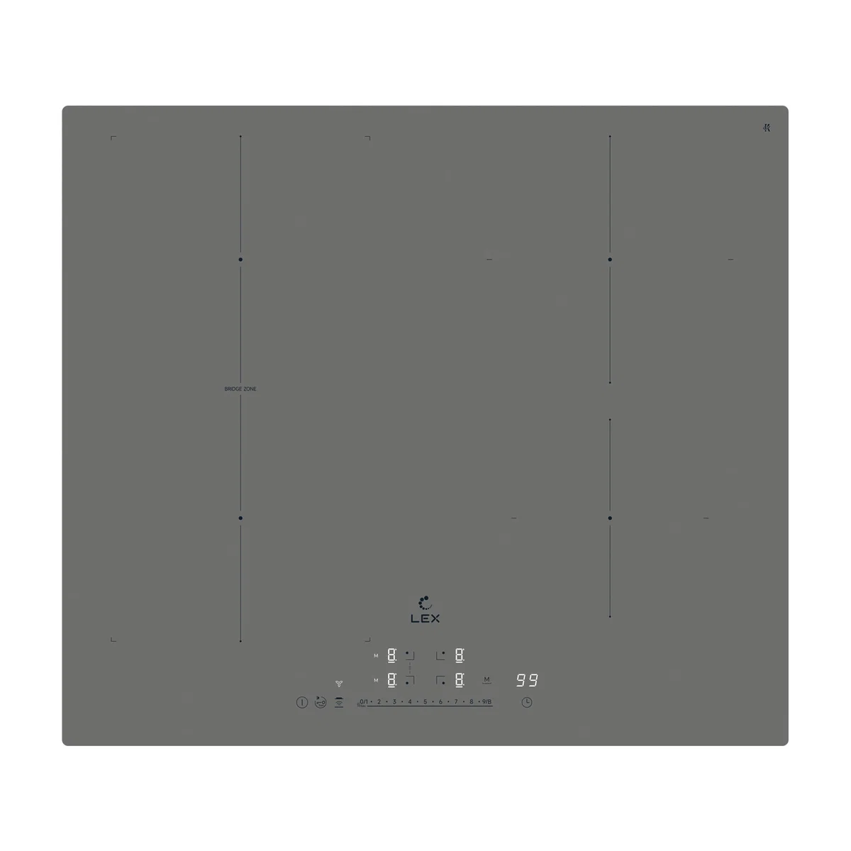 Варочная панель индукционная с инвертором и беспроводной связью с вытяжкой LEX EVI 641A I GR — фотография 1