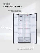 Холодильник двухкамерный отдельностоящий с инвертором LEX LSB520DgID — фотография 3