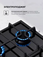 Варочная панель газовая LEX GVG 642 BBL — фотография 4