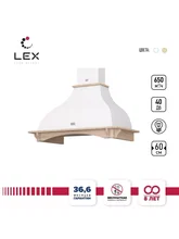Вытяжка кухонная рустика LEX PARMA 600 White — фотография 1